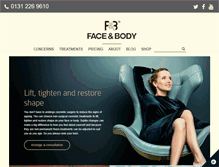 Tablet Screenshot of faceandbody.co.uk